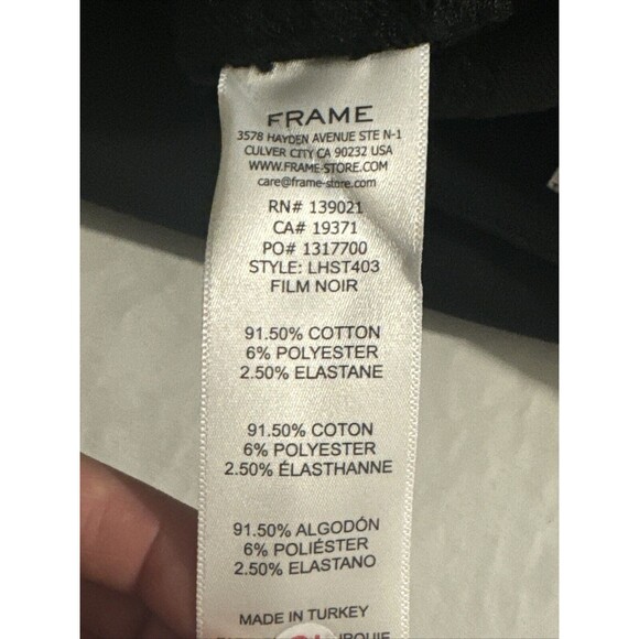 Frame Womens Jeans Denim Size 30 High Rise Slim Straight Black Relaxed Ankle - Picture 9 of 14